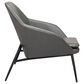 Zuo Modern Manuel Accent Chair in Gray Faux Leather, , large