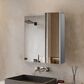Lexora Home Corsica 20" x 28" LED Mirror Medicine Cabinet with Defogger in Aluminium, , large