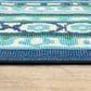 Oriental Weavers Meridian Navy and Green 2"3" x 7"6" Indoor/Outdoor Runner, , large