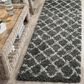 Safavieh Dallas Shag SGD258A-28 2"3" x 8" Dark Grey/Ivory Runner, , large