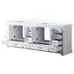 Lexora Home Dukes 84" Double Bathroom Vanity in White with 2 cm White Quartz Top and Rectangular Sinks, , large