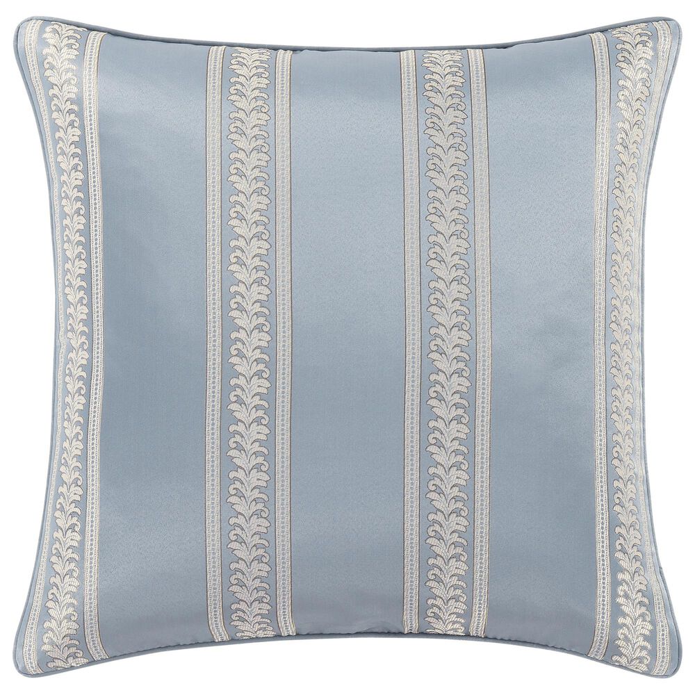 J. Queen New York Lorenzo 26" Square Euro Pillow Sham in Blue and Cream, , large