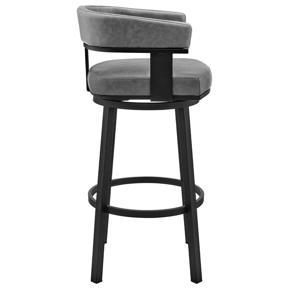 Armen Living Cohen 26&quot; Swivel Counter Stool in Gray, , large