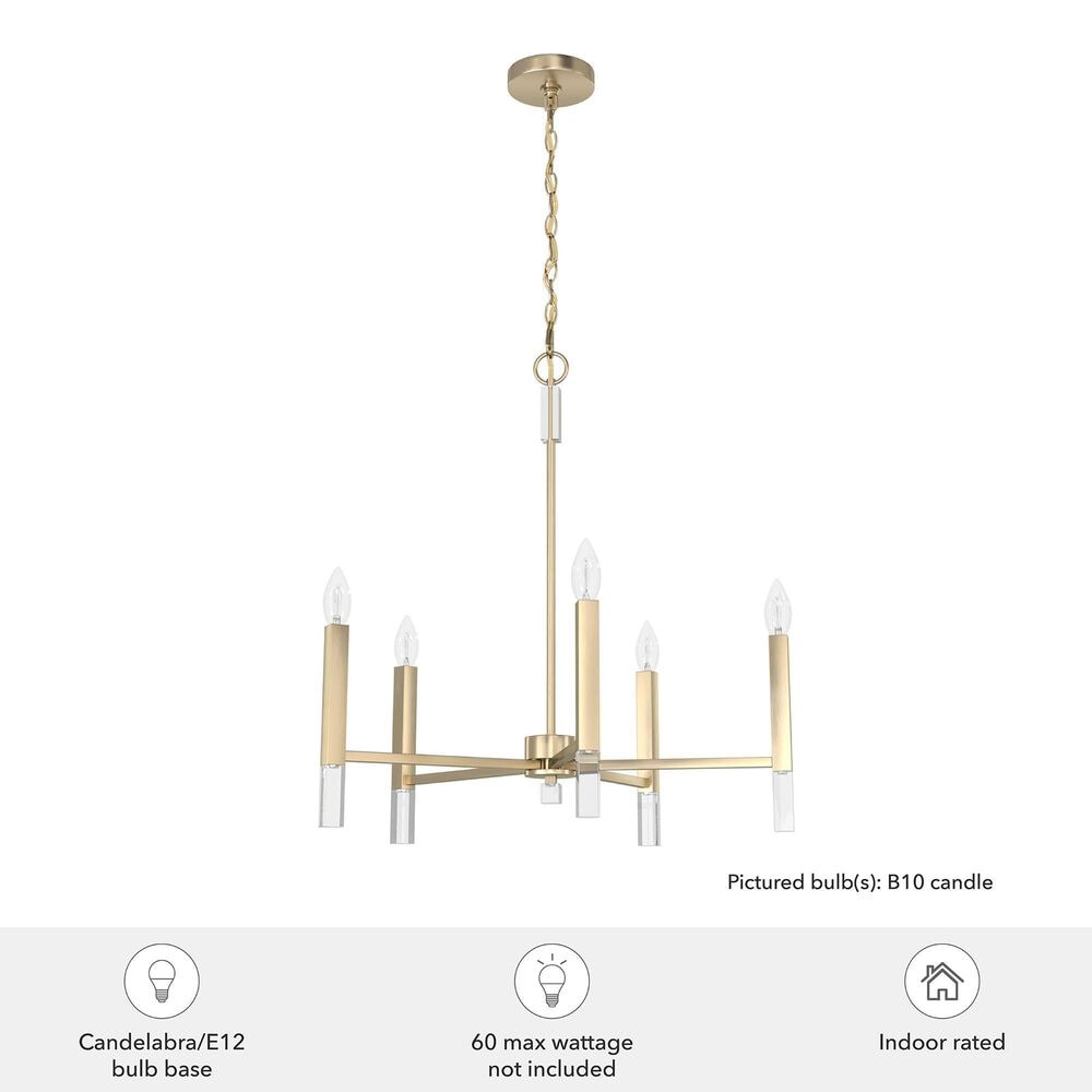 Hunter Sunjai 5-Light Chandelier in Alturas Gold, , large