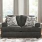 Ashley Karinne Stationary Loveseat in Smoke, , large
