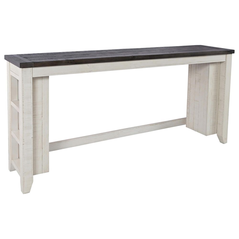 Waltham Madison County Sofa Console and 3 Stools in Vintage White and Barnwood, , large