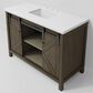 Lexora Home Marsyas 48" Single Bathroom Vanity in Rustic Brown with White Quartz Top and Rectangular Sink, , large