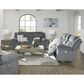 Ashley Tip-Off Power Reclining Loveseat in Slate, , large