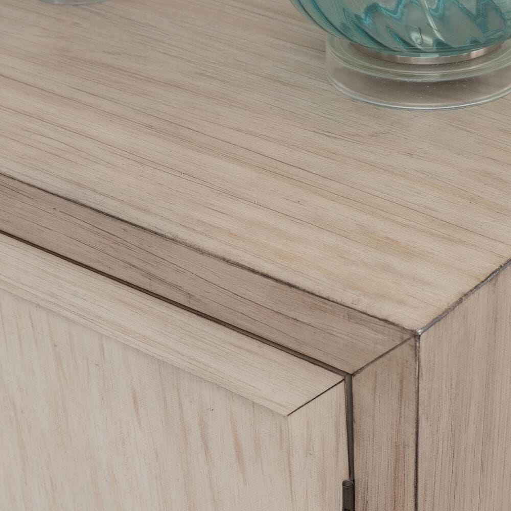 Linon Home Decor Jindran 2-Door Cabinet in Grey and Off White, , large