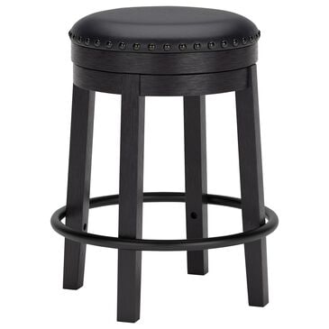 Ashley Valebeck Swivel Counter Stool in Antiqued Black, , large