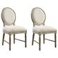 Emerald Home Furnishings Interlude Side Chair with Round Back in Sandstone Buff (Set of 2), , large