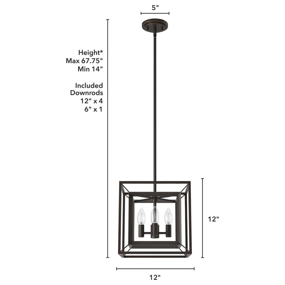 Hunter Doherty 4-Light Pendant in Onyx Bengal, , large