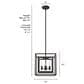 Hunter Doherty 4-Light Pendant in Onyx Bengal, , large