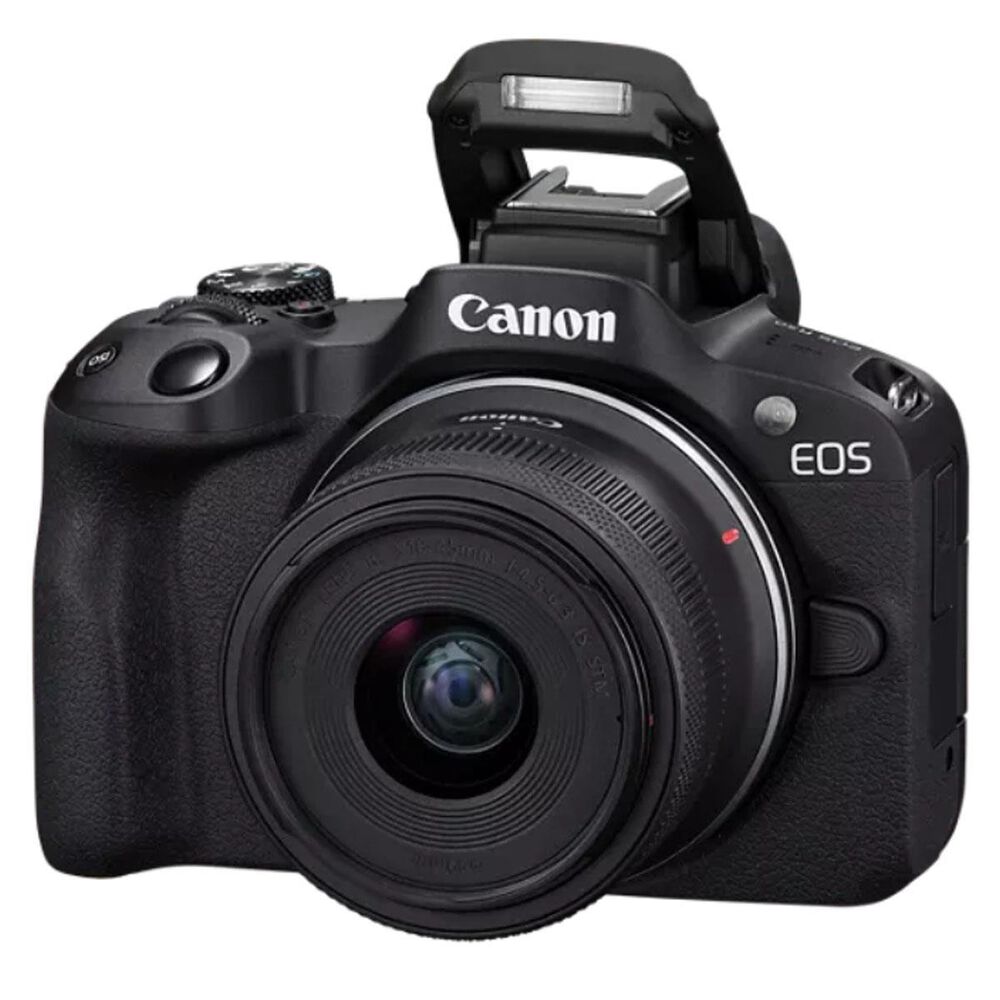 Canon EOS R50 RF-S18-45mm F4.5-6.3 IS STM &amp; RF-S55-210mm F5-7.1 IS STM Lens Kit &#40;Black&#41; Mirrorless Camera, , large