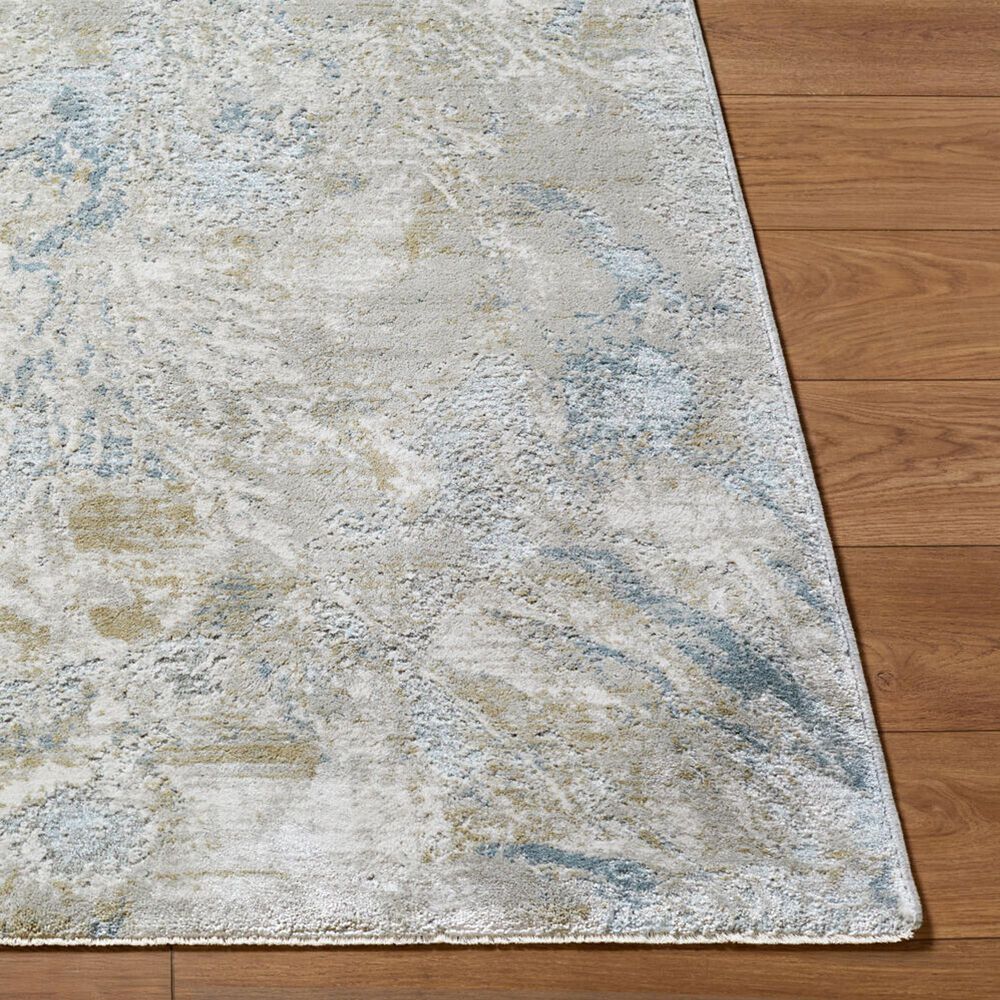 Surya Brunswick Light Gray, Cream, Charcoal, Mustard and Blue 2'7" x 7'3" Runner, , large