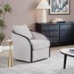 LumiSource Gemma Swivel Accent Chair in Sand, , large