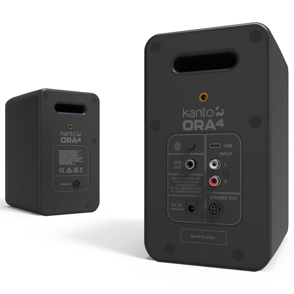 Kanto ORA4 Powered Reference Speakers with USB-C Input in Black (Pair), , large