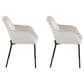 LumiSource Daniella Contemporary Dining Chair in Black Steel and Cream Velvet by LumiSource - Set of 2, , large