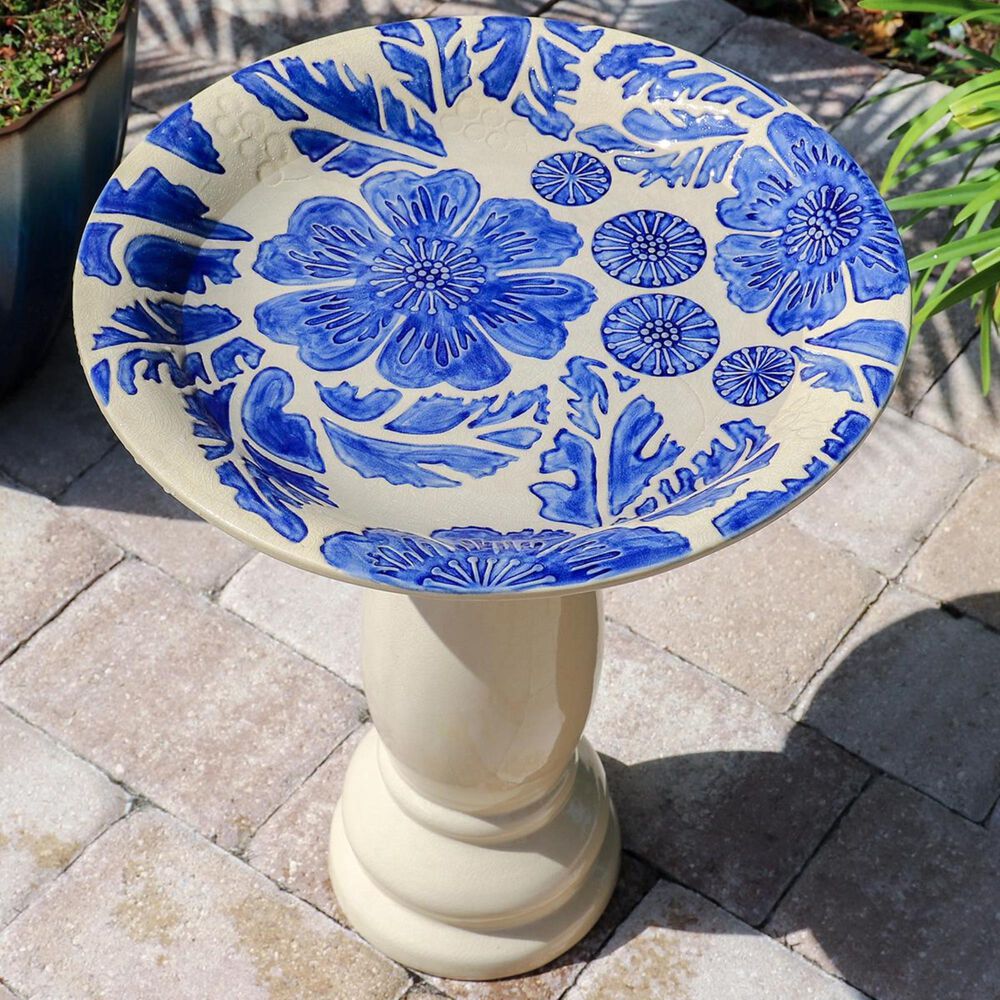 Kenroy Brandy Bird Bath in Blue, , large
