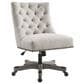 Linon Home Decor Della Office Chair with Natural Cushion in Gray Wash, , large