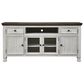 Ashley Havalance 74" TV Stand in Distressed Weathered Gray and Vintage White, , large