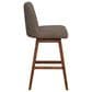 Blue River Amalie Swivel Barstool Stool with Taupe Boucle Cushion in Brown Oak, , large