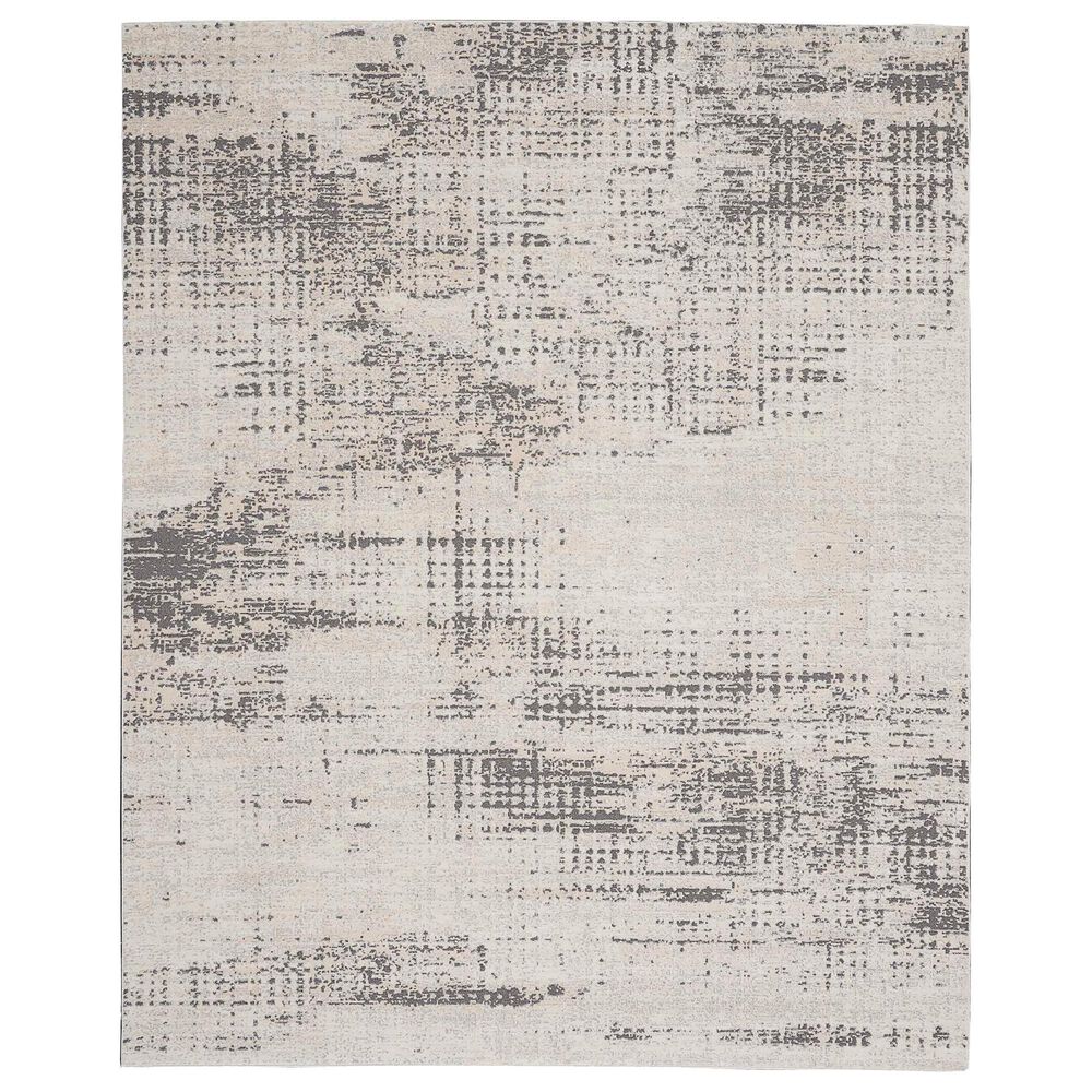 Nourison Rush 8&#39; Round Ivory and Beige Area Rug, , large