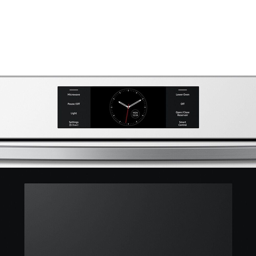 Samsung Bespoke 2-Piece Kitchen Package with White Bespoke 30" Combination Wall Oven and Stainless Steel 36" Electric Cooktop, , large