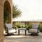 Hearth and Haven 3-Piece Outdoor Aluminum Swivel Lounge Chair Set with Side Table in Cast Silver, , large