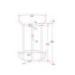 CorLiving Side Table in Black and White, , large