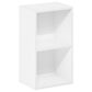 HOMLUX 2-Tier Open Shelf Bookcase in White, , large