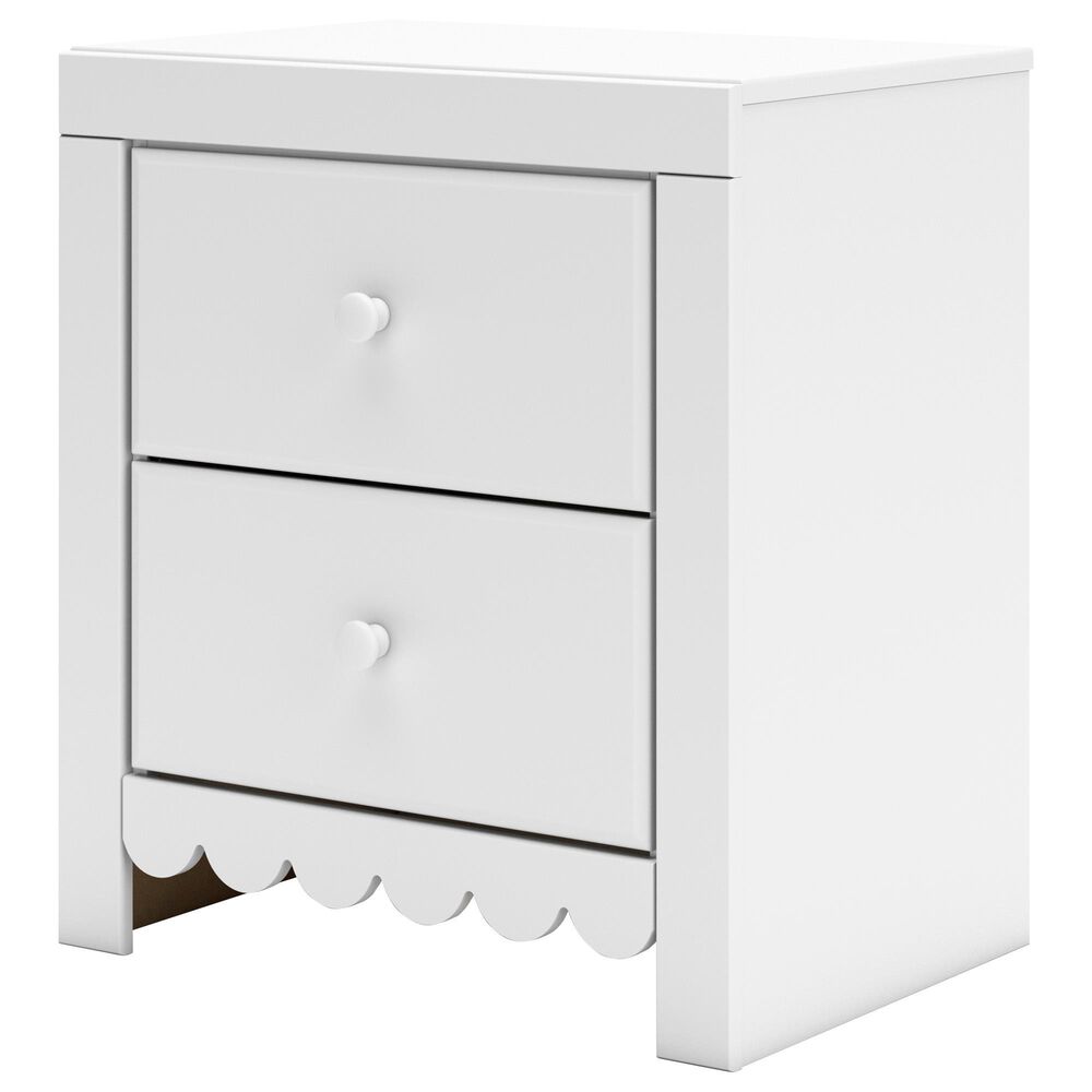 Ashley Mollviney 2-Drawer Nightstand in Matte White, , large