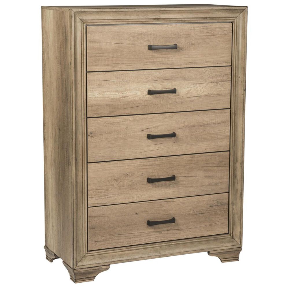 Belle Furnishings Sun Valley 5 Drawer Chest in Sandstone, , large