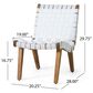 Hearth and Haven 3-Piece Outdoor Chat Set with Teak Slat-Top Side Table in White, , large