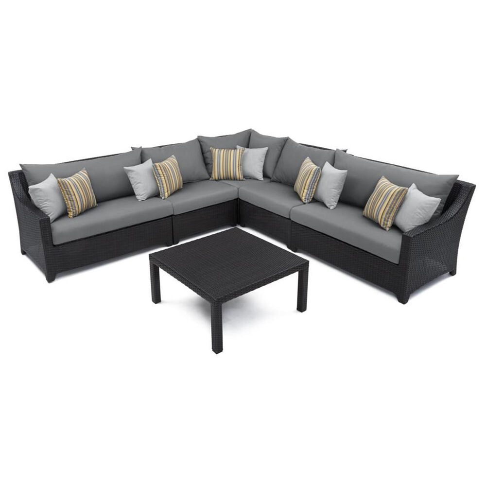 RST Brands Deco 6-Piece Patio Sectional Set in Charcoal Gray, , large