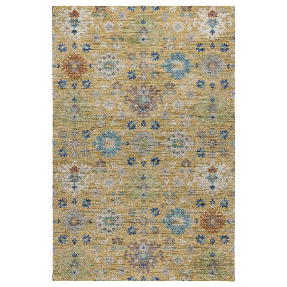 Dalyn Rug Company Silk Road Turmeric, Gold, Blue, Copper, Ivory, Taupe and Aloe 3" x 5" Area Rug, , large