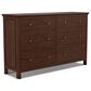 Archbold Furniture Heritage 6 Drawer Dresser and Mirror in Brown Mahogany, , large