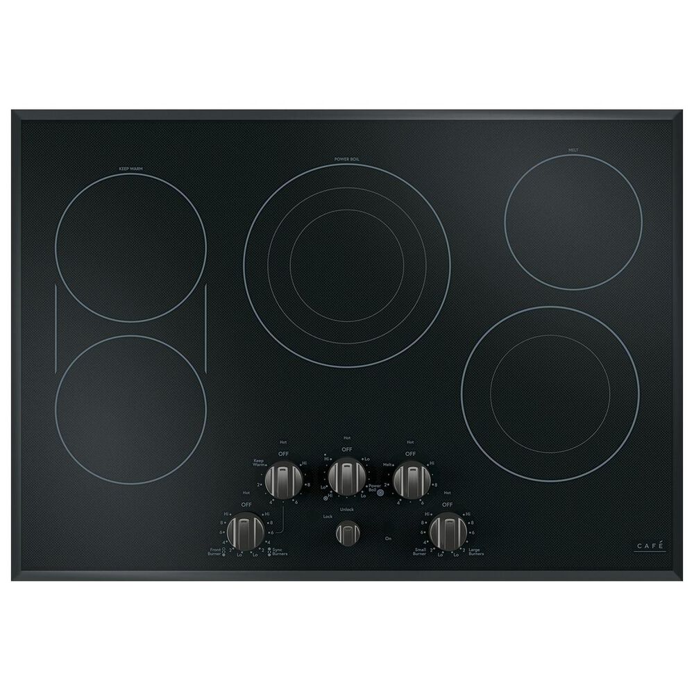 Cafe Electric Cooktop Knob in Brushed Black, , large