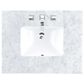 James Martin Vanities Bristol 36" Single Bathroom Vanity in Bright White with 3 cm Carrara White Marble Top and Rectangular Sink, , large