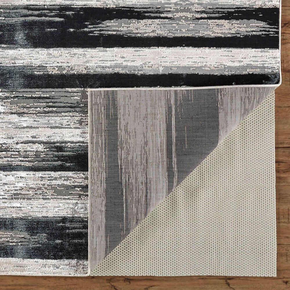 Feizy Micah 6&#39;7&quot; x 9&#39;6&quot; Black and Silver Area Rug, , large