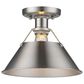 Golden Lighting Orwell PW Flush Mount in Pewter with Pewter Shade, , large
