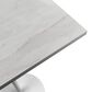 Leisuremod LeisureMod Verve Collection Modern Bar Height Table White Base with 36 Square Marbleized White Laminated  Top, , large
