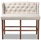 Baxton Studio Alira Bar Stool Bench with Beige Cushion in Walnut, , large