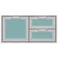 Hestan 42" Double Drawer and Storage in Turquoise, , large