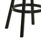 Armen Living Erika Swivel Bar Height Stool with Cream Upholstery in Black, , large
