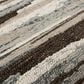 L&R Resources Sinuous Distressed Cabin Camouflage 4" Round Gray, Brown and Tan Area Rug, , large