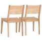 Linon Home Decor Cadence Side Chair with Woven Rope Seat in Natural (Set of 2), , large