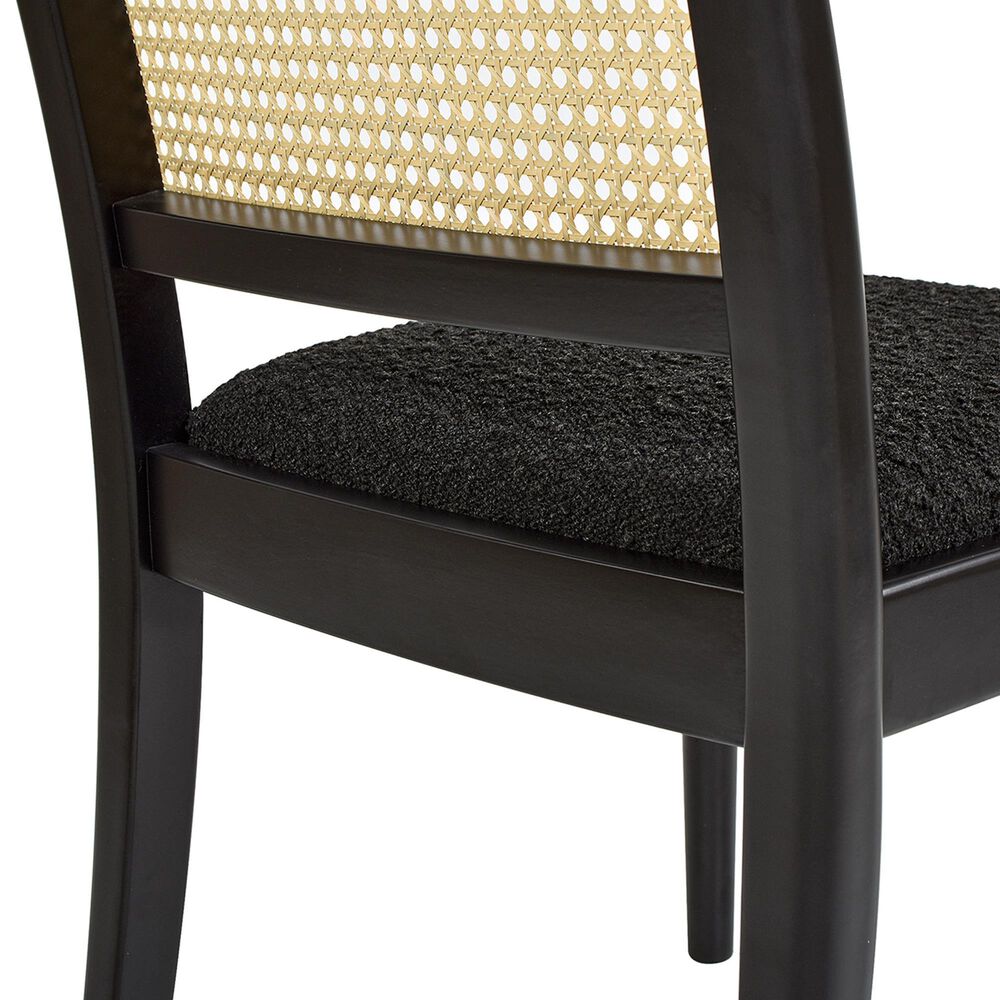 Jennifer Taylor Home Panama Side Chair with Ebony Black Cushion in Black and Natural (Set of 2), , large