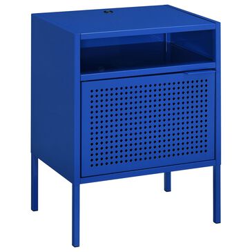 Elements International Direct Ship Gemma Nightstand with USB in Blue, , large