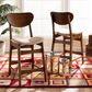 Baxton Studio Katya Counter Stool with Sand Cushion in Walnut Brown (Set of 2), , large